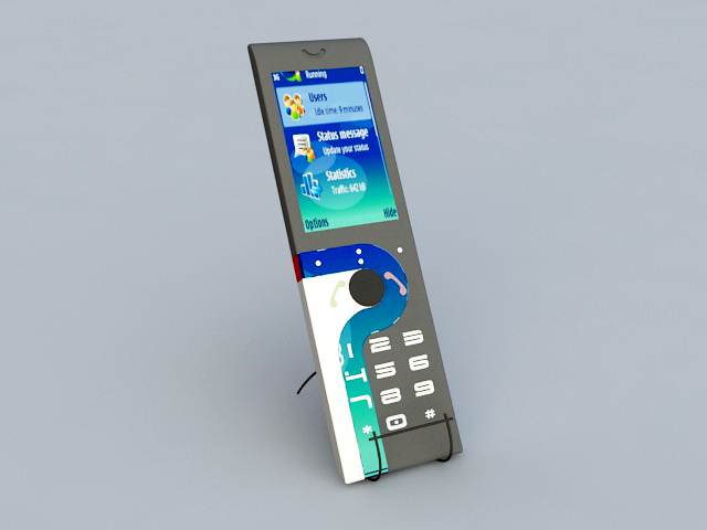 Simple Cell Phone 3d rendering