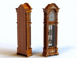 Vintage Floor Clock 3d preview