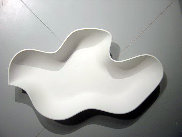 White Plate Vase 3d rendering