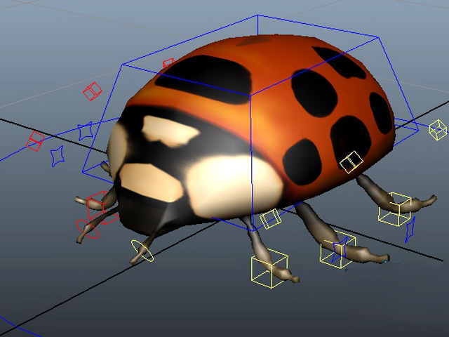 Lady Beetle Rig 3d model Maya files free download