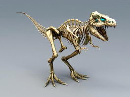 Skeletal T-Rex 3d model preview