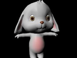 Cartoon Rabbit Rig 3d model preview