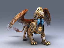 Armored Griffin Creature 3d preview