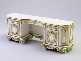 Antique French Ladies Writing Desk 3d preview
