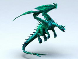 Green Dragon 3d model preview
