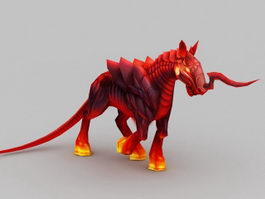 Nightmare Fire Horse 3d model preview