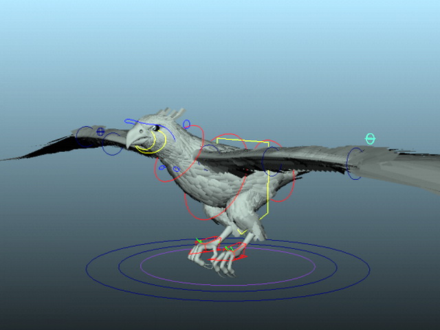 Eagle Rig 3d  model  Maya files free  download modeling 