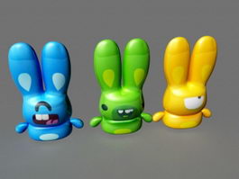 Cute Cartoon Rabbit 3d preview