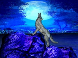 Wolf Moon 3d model preview
