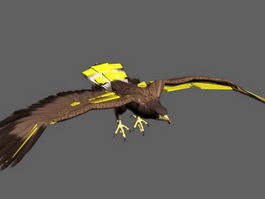 Animated Bald Eagle Rig 3d model preview