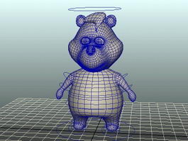 Cartoon Bear Rig 3d model preview