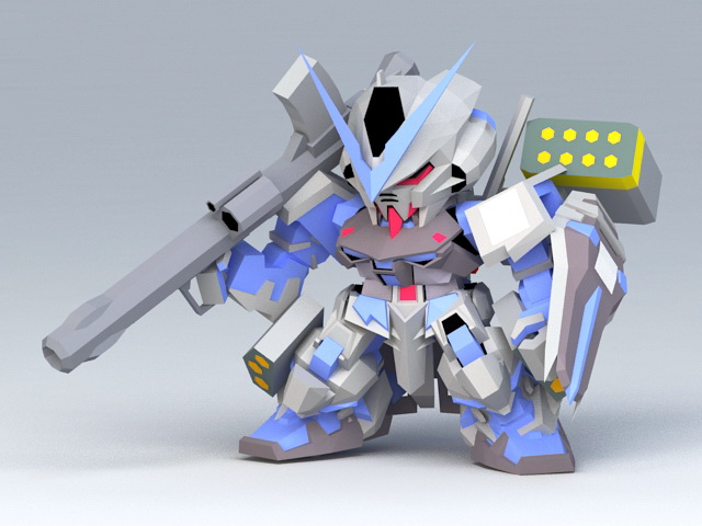 Gundam Astray Blue Frame 3d rendering