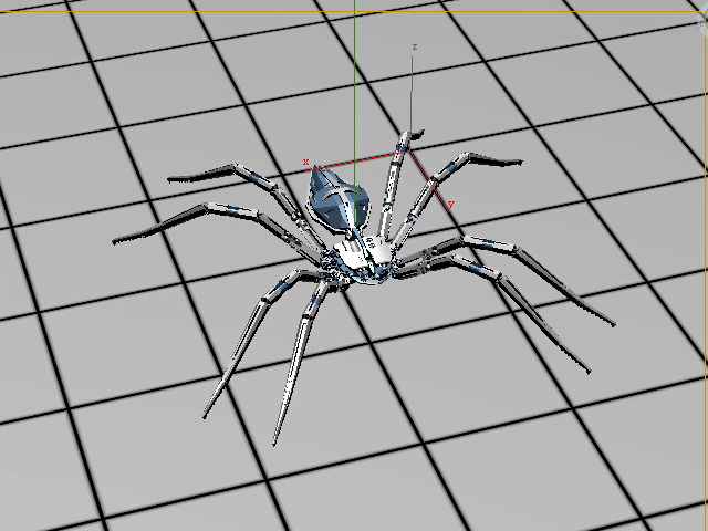 Robot Spider 3d rendering