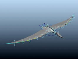 Pterodactyl Dinosaur Rig 3d model preview