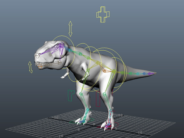 Tyrannosaurus Rig 3d rendering