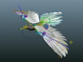 Flying Bird Rig 3d model preview