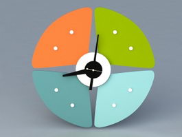 Petal Clock 3d model preview