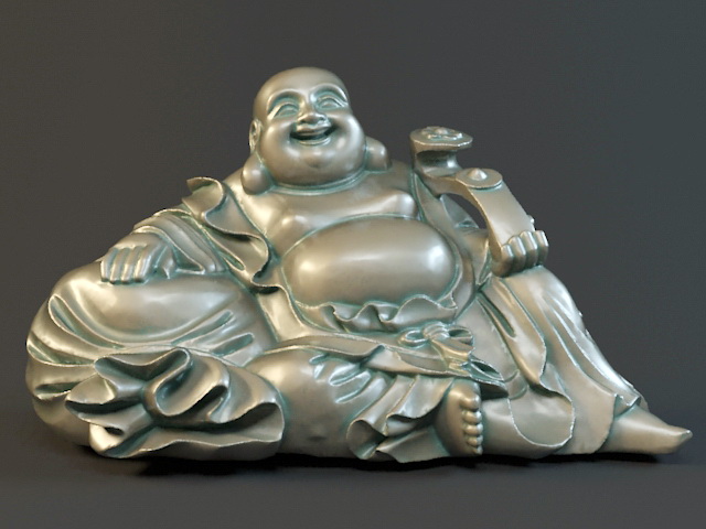 Laughing Buddha Sitting 3d rendering