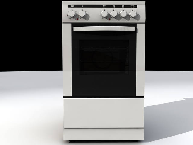 Kitchen Stove And Oven 3d rendering