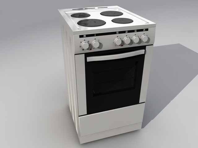 Kitchen Stove And Oven 3d rendering