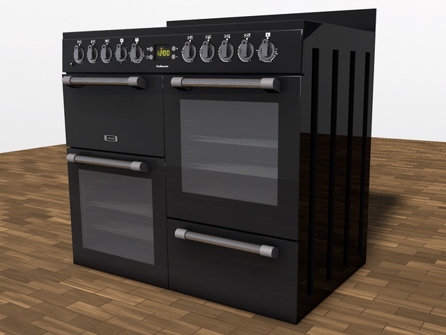 Kitchen Range 3d rendering