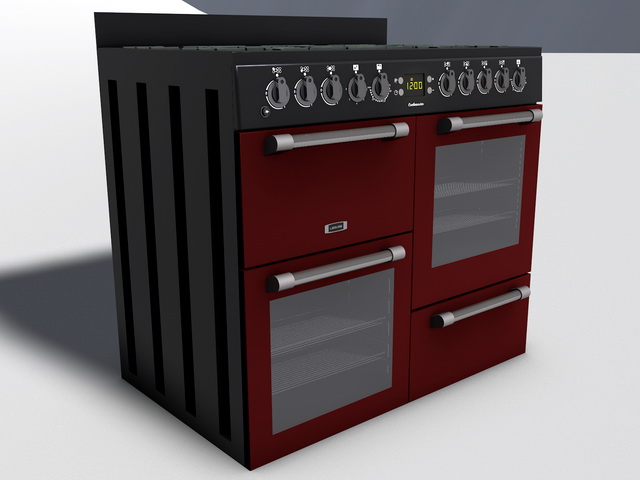 Kitchen Range 3d rendering
