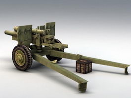 105mm Howitzer 3d model preview