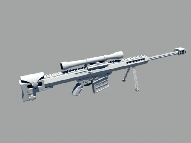 Marine Sniper Rifle 3d rendering