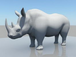 White Rhino 3d model preview