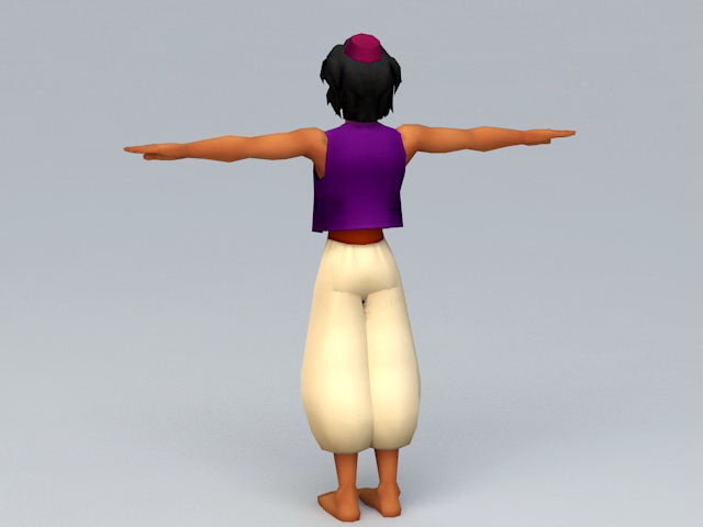 Disney Aladdin Character 3d rendering