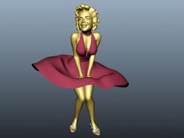 Marilyn Monroe 3d model preview