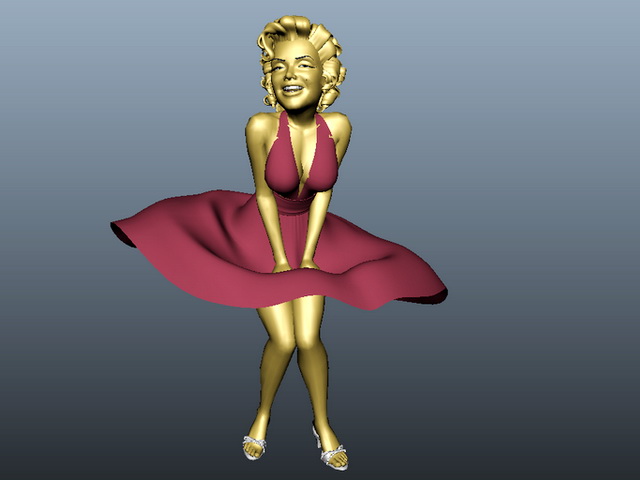 Marilyn Monroe 3d rendering