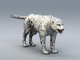 Snow Leopard 3d model preview