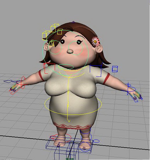 Fat Aunt Rig 3d rendering