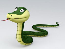 Cartoon Snake 3d model preview