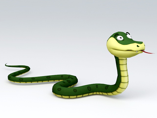 Cartoon Snake 3d model - CadNav