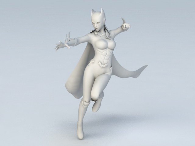 Batgirl 3d rendering