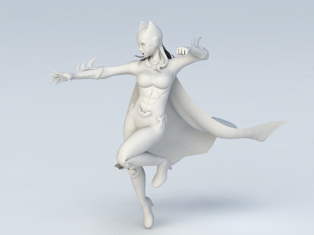 Batgirl 3d rendering