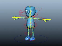 Blue Human Rig 3d preview