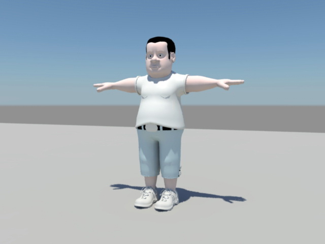 Fat Man Rig 3d rendering