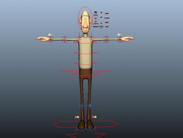 Old Man Cartoon Rig 3d preview