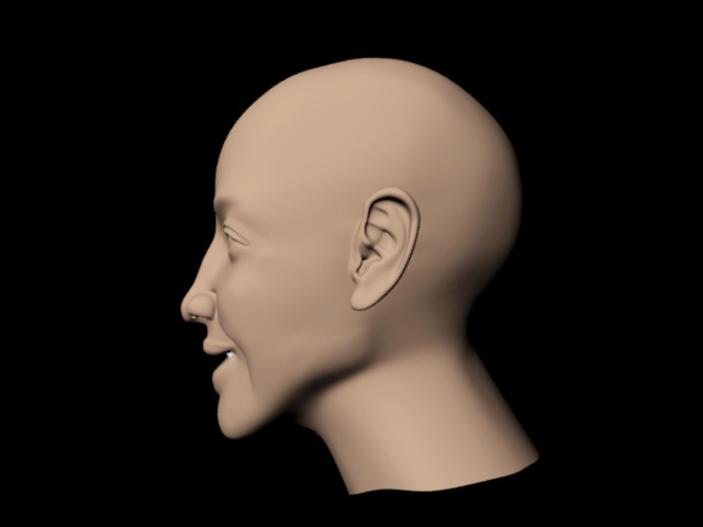 Male Head 3d rendering