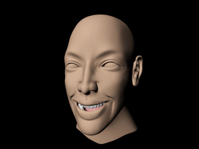 Male Head 3d rendering