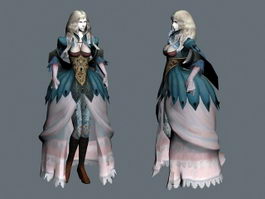 Medieval Noblewoman 3d preview
