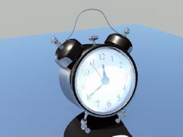 Black Alarm Clock 3d model preview