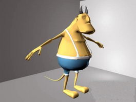 Anthropomorphic Bull 3d preview