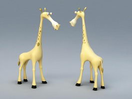 Cartoon Baby Giraffe 3d model preview