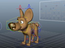 Cartoon Dog Rig 3d model preview