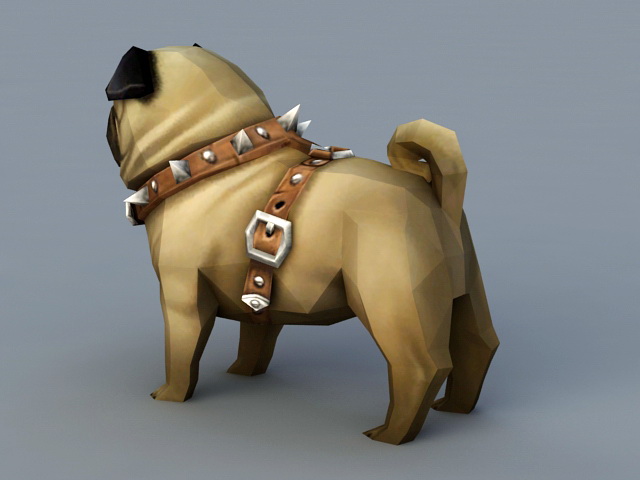 Pug Dog 3d Model 3ds Max Object Files Free Download Modeling 45382 On