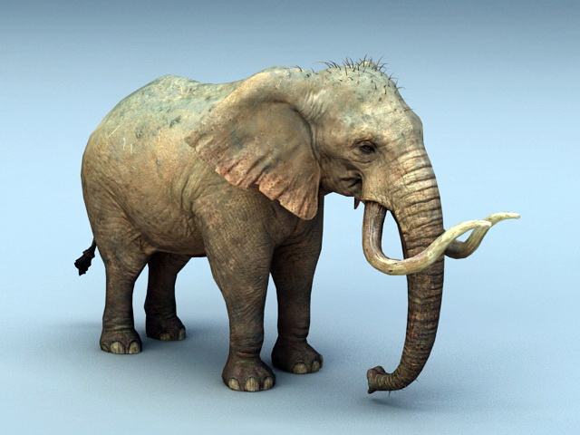 Mammoth Elephant 3d rendering